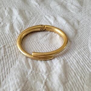 Madewell Gold Tone Hinged Cuff
